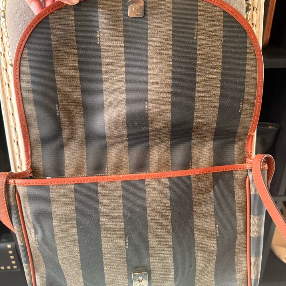 Fendi Pequin Flap Crossbody Bag - Picture 7 of 17